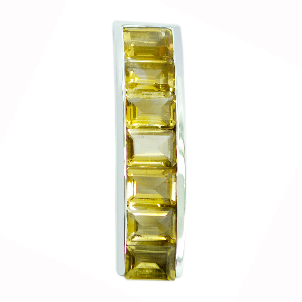 Citrine Minimal Russian 92.5 Silver multiple Yellow Pendant