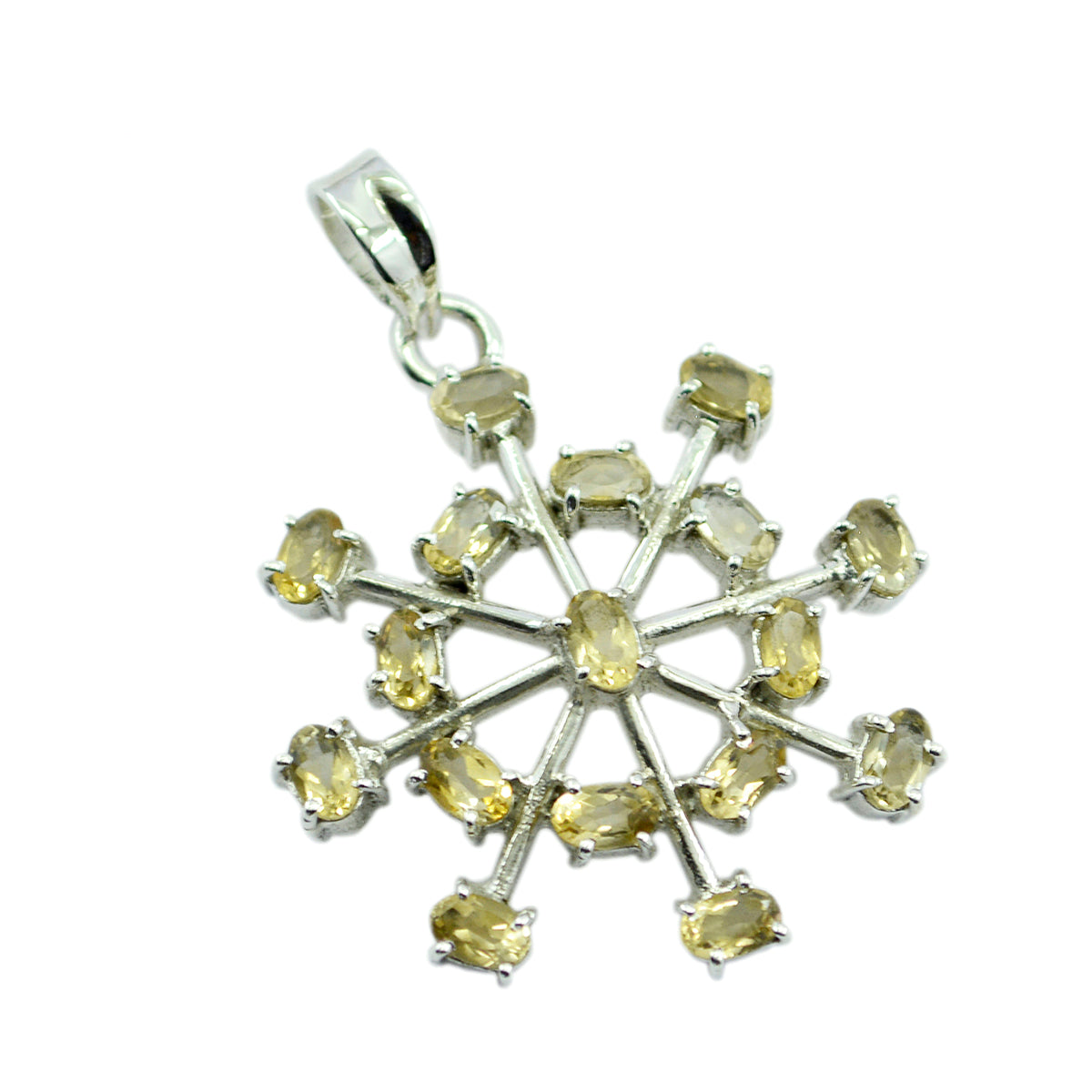Citrine Eye-catching Mexican 92.5 Silver multiple Clara Eternity Yellow Pendant Jewellery