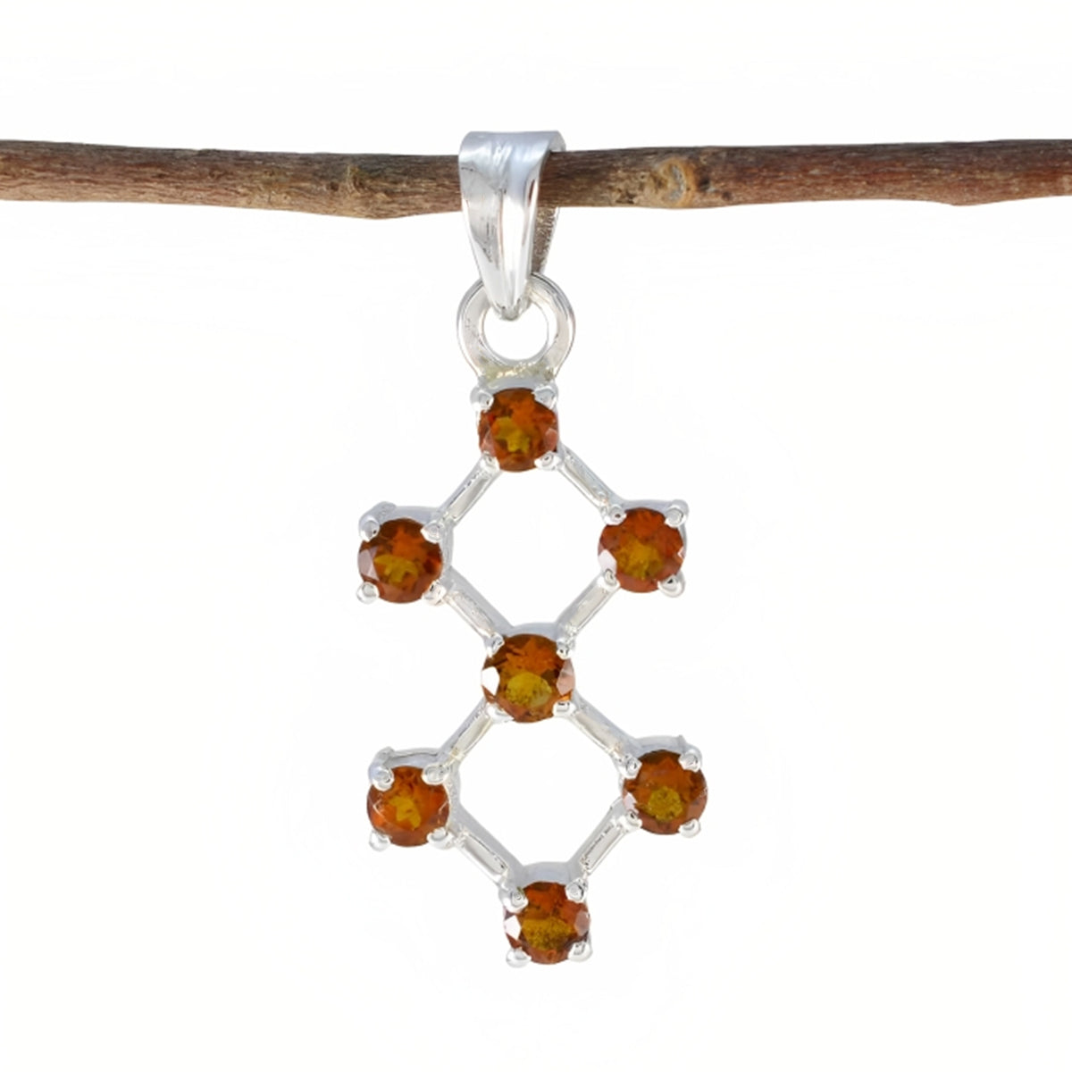 Citrine Whisper-thin Mexican Silver multiple Yellow Pendant