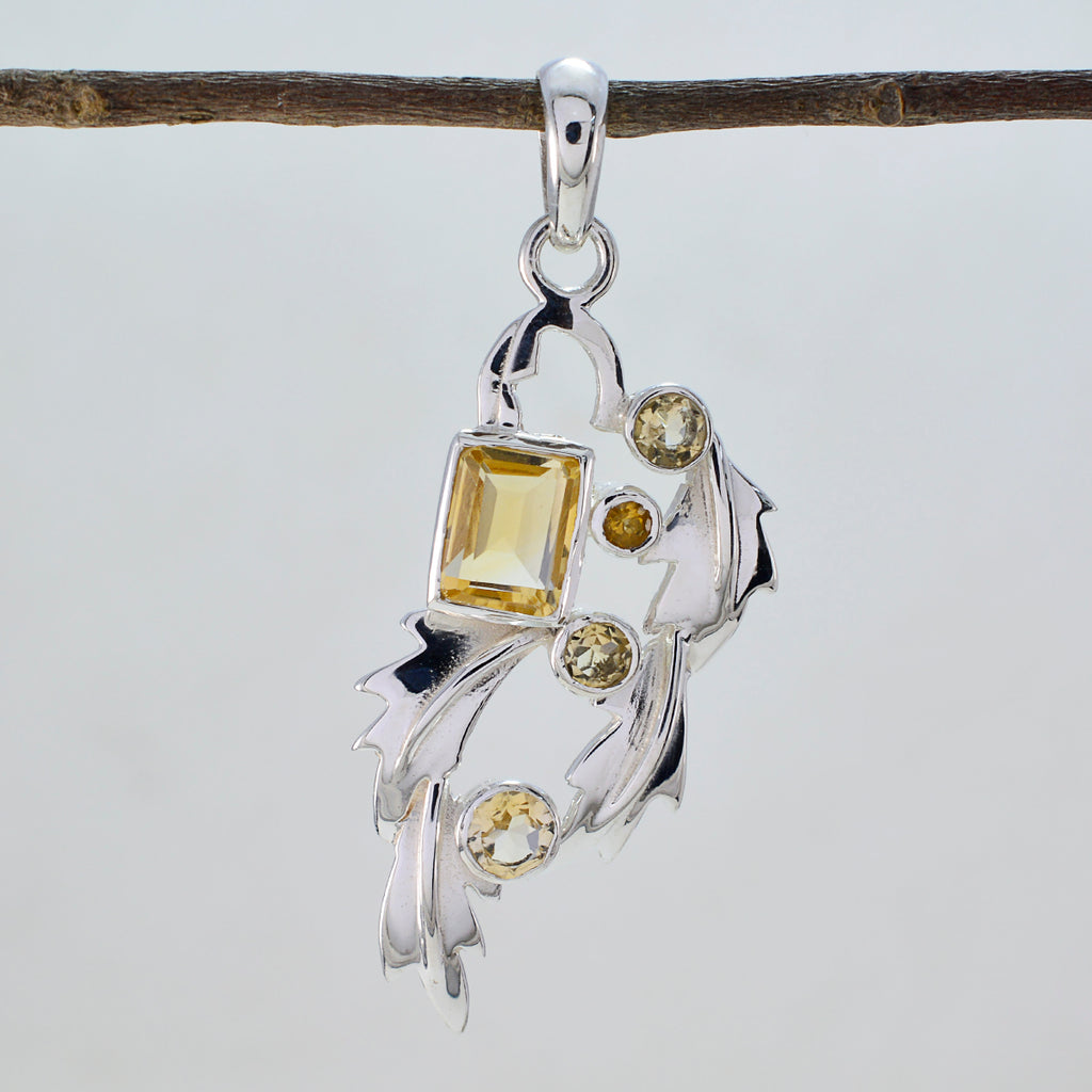 Citrine Classic Moroccan 925 Silver multiple Julia Bubble Yellow Pendant Jewelry