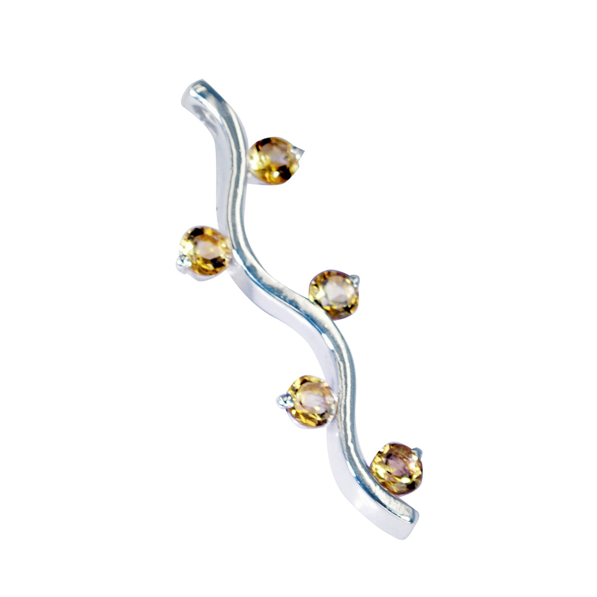 Citrine Tiny Turkish Silver Penta Katharina Eternity Yellow Pendant Jewelry