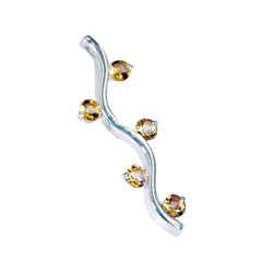 Citrine Tiny Turkish Silver Penta Katharina Eternity Yellow Pendant Jewelry