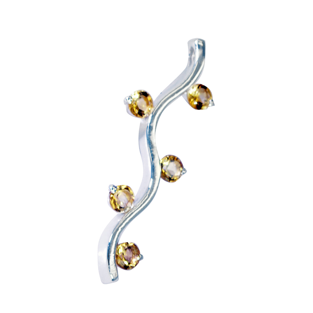 Citrine Tiny Turkish Silver Penta Katharina Eternity Yellow Pendant Jewelry