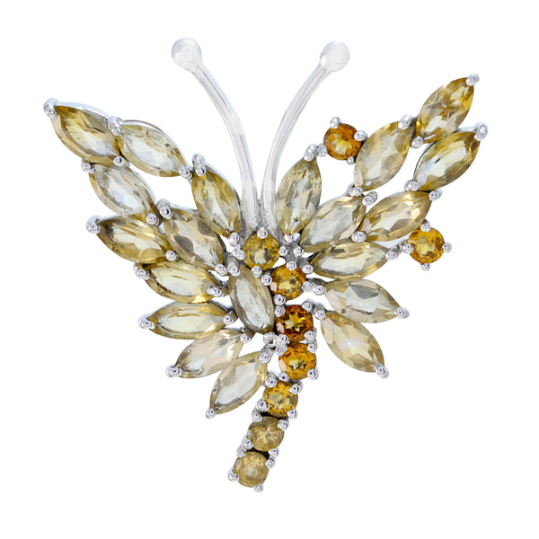Citrine Statement Mexican 925 Silver multiple Yellow Pendant
