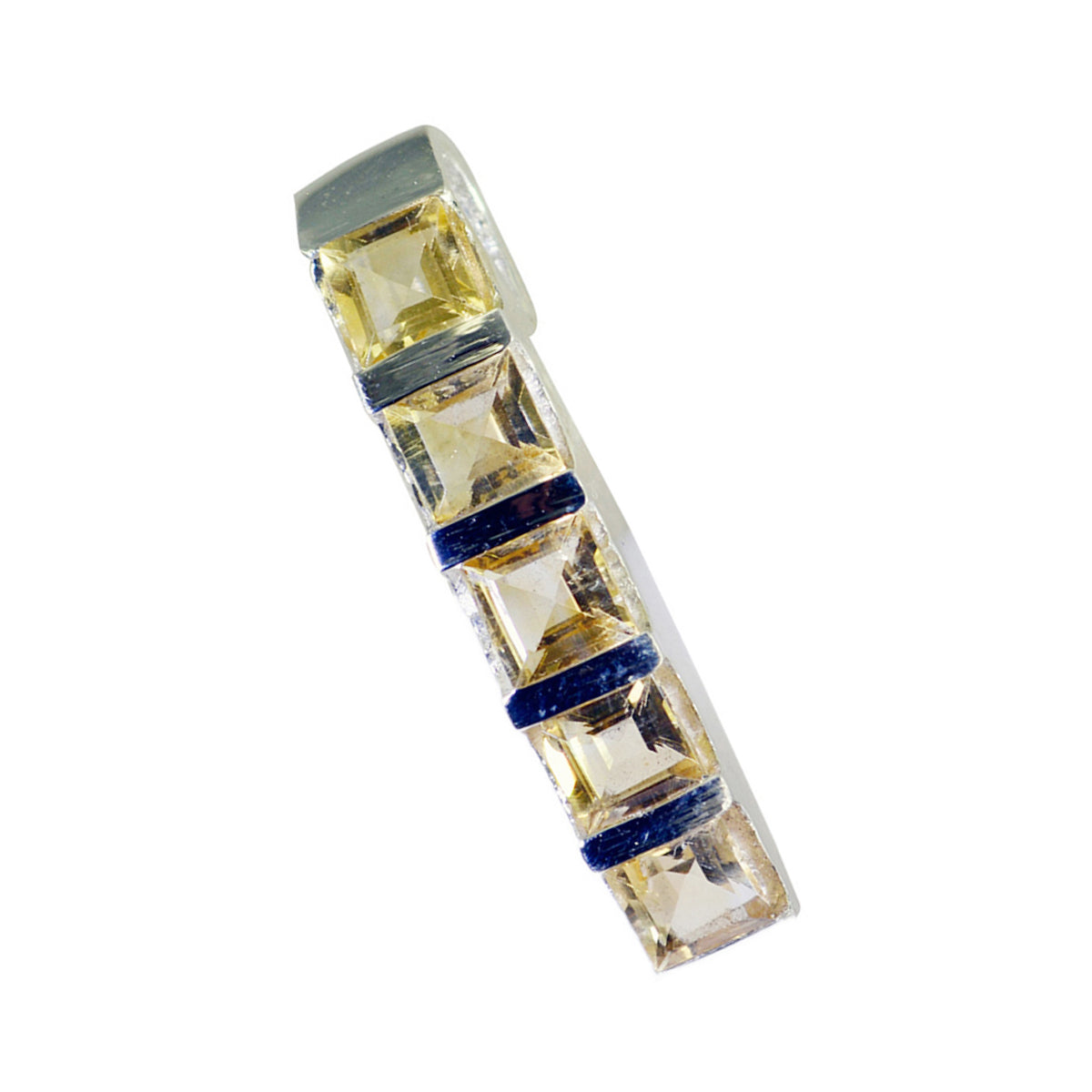 Citrine Classic Russian 92.5 Silver Penta Victoria Fairytale Yellow Pendant Jewellery