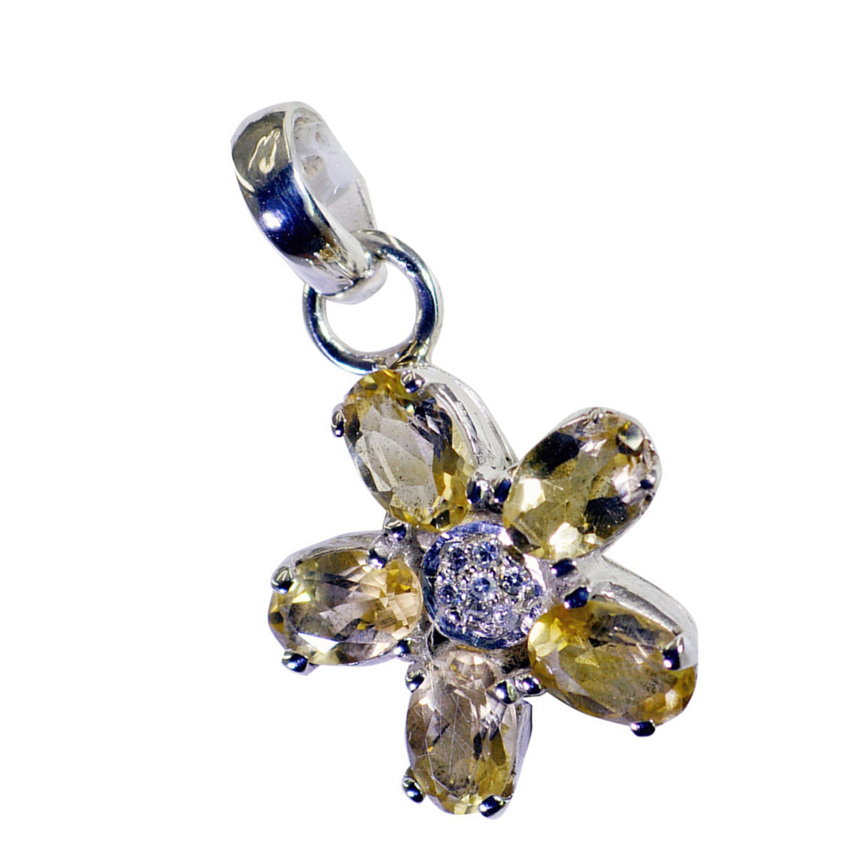 Citrien Opvallend Amerikaans sterlingzilver met meerdere Evelyn Bubble Yellow hanger sieraden Secundaire afbeelding