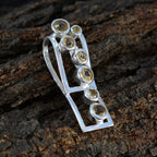 Citrine Featherlight Mexican 925 Silver Hepta Freya Eternity Yellow Pendant Jewelry