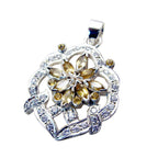 Citrine Statement Indian 92.5 Silver multiple Kristine Signet Yellow Pendant Jewellery