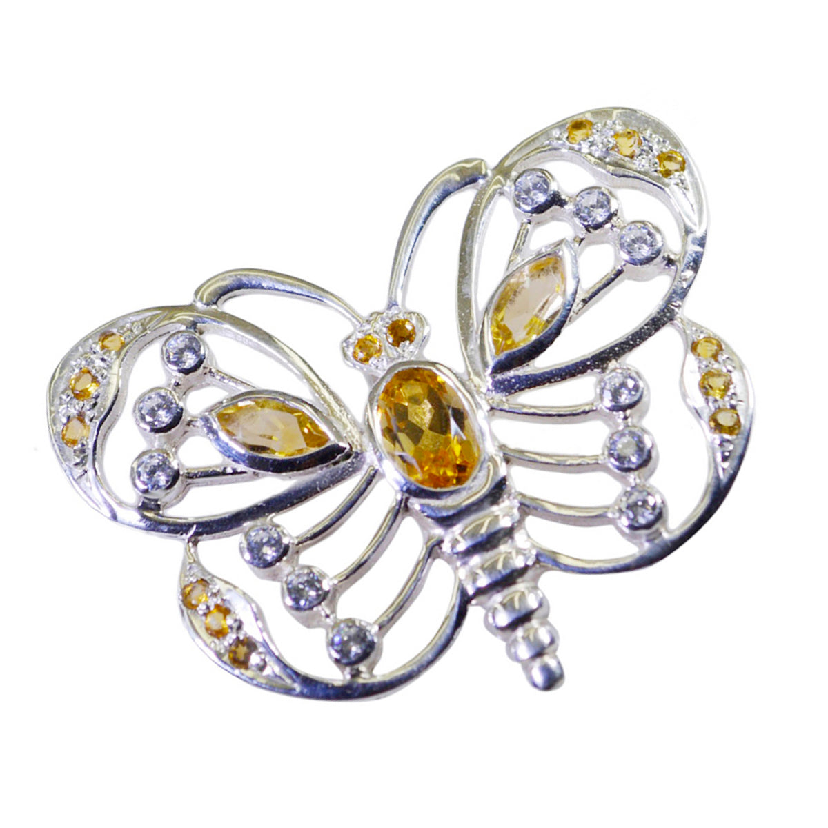 Pendentif en argent indien léger et citrine, plusieurs bijoux Zara Trendy Yellow Image secondaire du produit