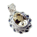 Citrine Statement Russian 925 Silver Solitaire Natalie Rope-Wire Yellow Pendant Jewelry