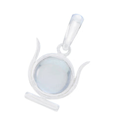 Crystal Quartz Dainty French Silver Solitaire Katarina Graceful White Pendant Jewelry