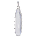 Crystal Quartz Statement Turkish Sterling Silver Solitaire White Pendant
