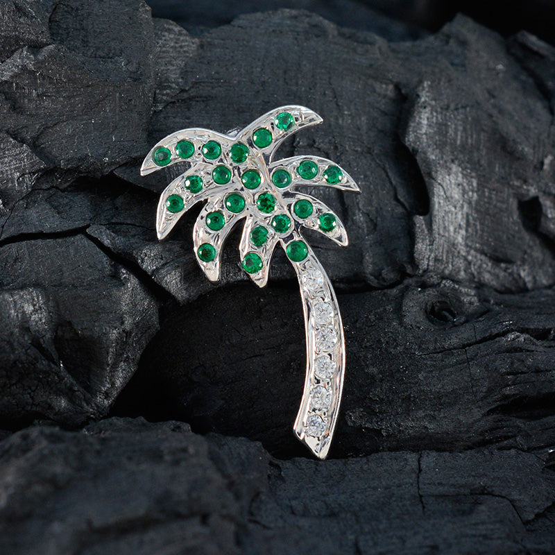 Emerald CZ Elegant Indian 925 Silver multiple Priya Glamorous Green Pendant Jewelry