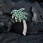 Emerald CZ Elegant Indian 925 Silver multiple Priya Glamorous Green Pendant Jewelry