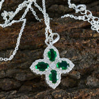 Emerald CZ Classic African 925 Silver multiple Tereza Luxurious Green Pendant Jewelry