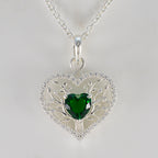 Emerald CZ Tiny Middle Eastern Sterling Silver multiple Antonia Victorian Green Pendant Jewellery