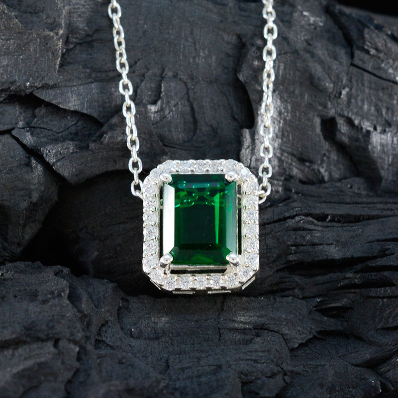 Emerald CZ Classic Middle Eastern 92.5 Silver multiple Yasmin Love Green Pendant Jewellery