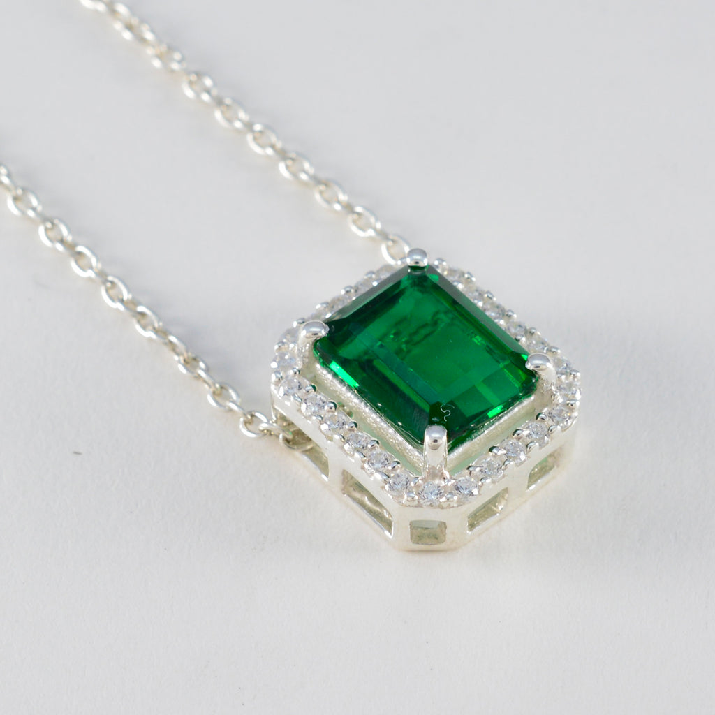 Emerald CZ Classic Middle Eastern 92.5 Silver multiple Yasmin Love Green Pendant Jewellery