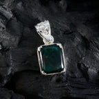 Emerald Whisper-thin American Silver Solitaire Zoe propsel Green Pendant Jewelry