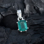 Emerald Delicate Moroccan 925 Silver Solitaire Zoe Romantic Green Pendant Jewelry