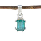 Emerald Delicate Moroccan 925 Silver Solitaire Green Pendant