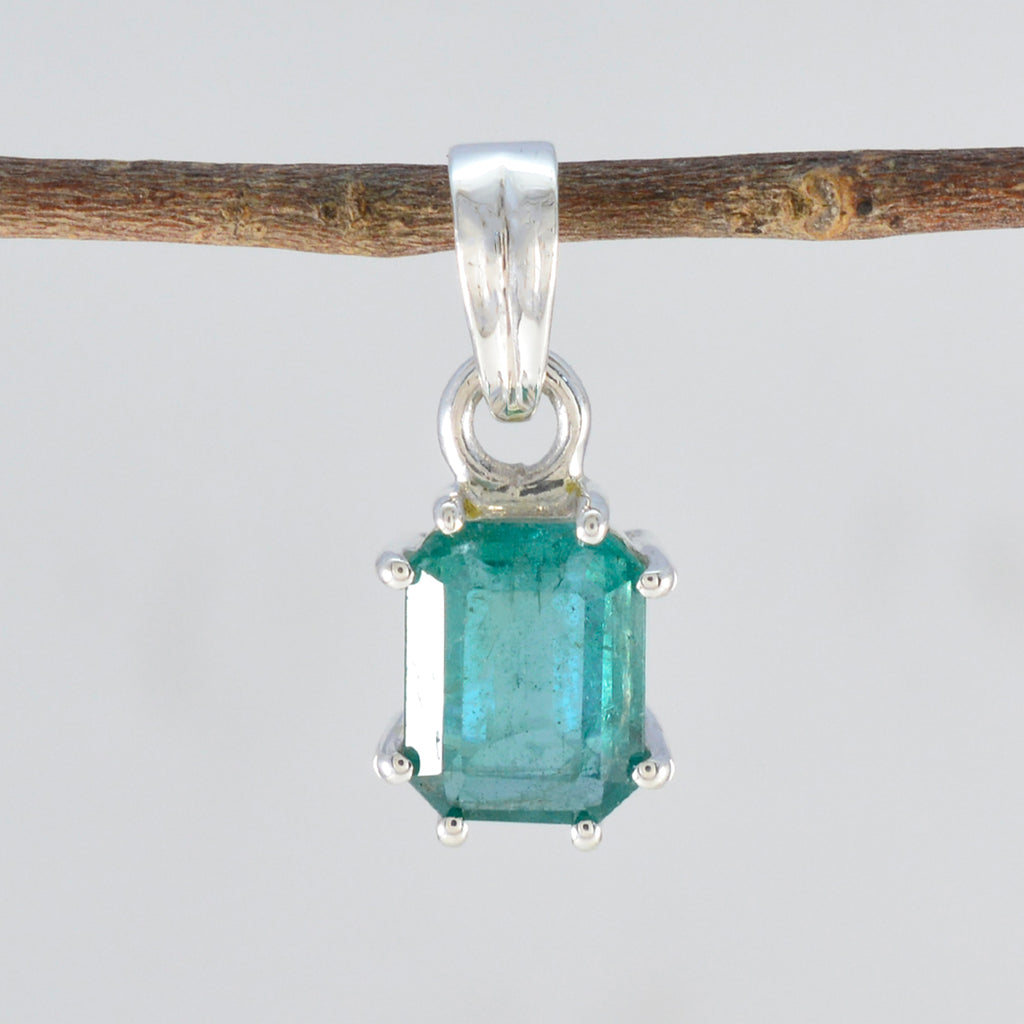 Emerald Delicate Moroccan 925 Silver Solitaire Zoe Romantic Green Pendant Jewelry