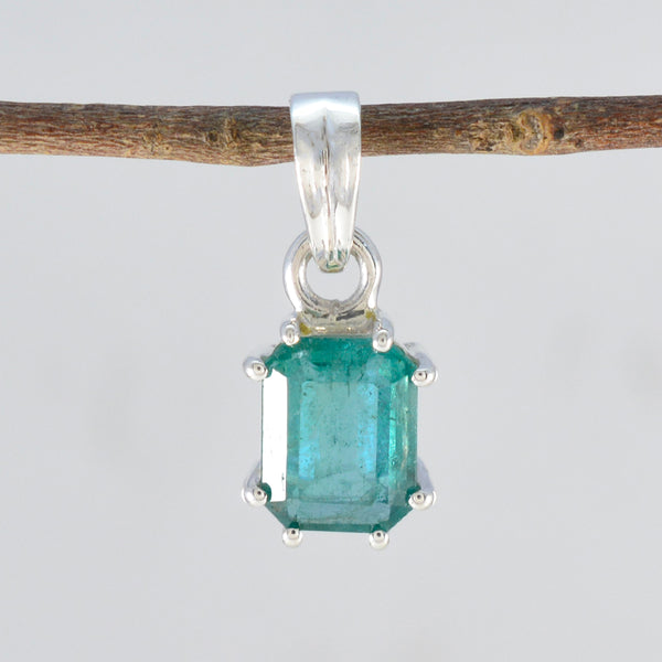 Emerald Delicate Moroccan 925 Silver Solitaire Zoe Romantic Green Pendant Jewelry
