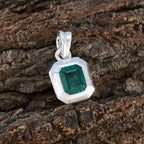 Emerald Dainty Egyptian 92.5 Silver Solitaire Zoey propsel Green Pendant Jewellery