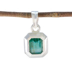 Emerald Dainty Egyptian 92.5 Silver Solitaire Green Pendant