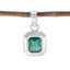 Emerald Dainty Egyptian 92.5 Silver Solitaire Green Pendant