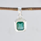 Emerald Dainty Egyptian 92.5 Silver Solitaire Zoey propsel Green Pendant Jewellery