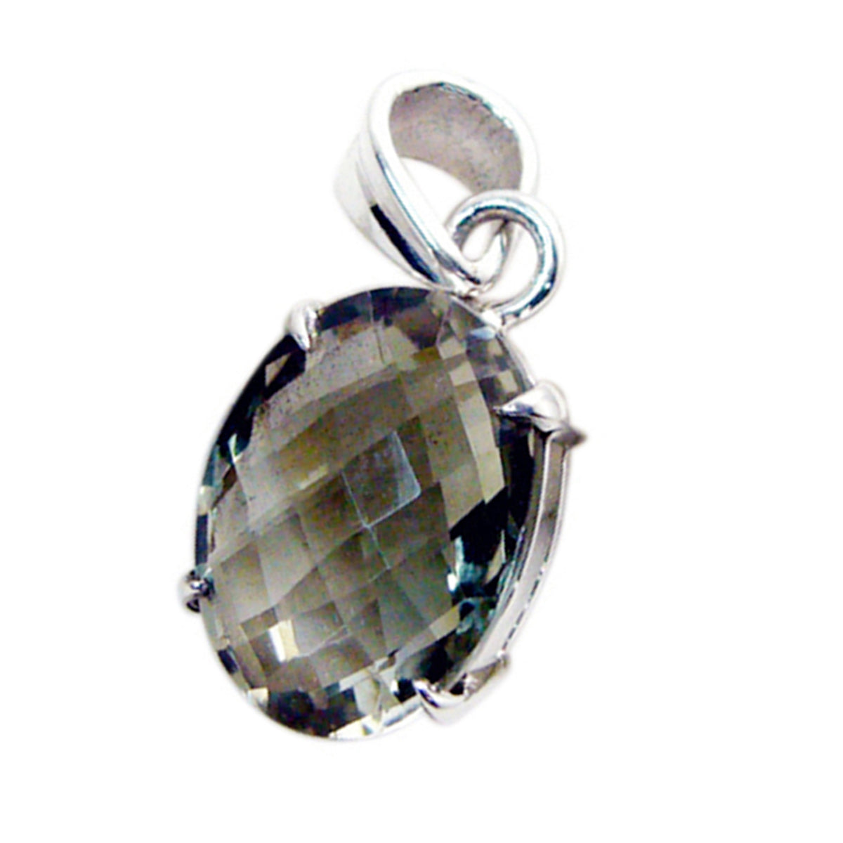 Green Amethyst Featherlight Turkish 92.5 Silver Solitaire Sara wedding Green Pendant Jewellery