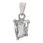 Green Amethyst Whisper-thin Egyptian Silver Solitaire Light Green Pendant
