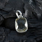 Green Amethyst Whisper-thin Turkish Sterling Silver Solitaire Amelia Heart Green Pendant Jewellery