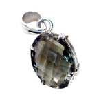 Green Amethyst Delicate French 925 Silver Solitaire Micaela Trendy Green Pendant Jewelry
