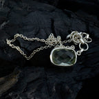 Green Amethyst Classic Spanish 925 Silver Solitaire Abigail Fairytale Green Pendant Jewelry