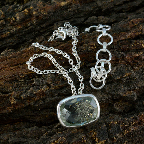 Green Amethyst Classic Spanish 925 Silver Solitaire Abigail Fairytale Green Pendant Jewelry