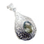 Green Amethyst Statement German 92.5 Silver Solitaire Light Green Pendant
