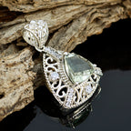 Green Amethyst Eye-catching Middle Eastern Sterling Silver multiple Camila Rope-Wire Green Pendant Jewellery