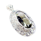 Green Amethyst Chunky Moroccan Sterling Silver Solitaire Tereza Rope-Wire Green Pendant Jewellery