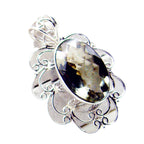 Green Amethyst Chunky Egyptian 925 Silver Solitaire Victoria Rope-Wire Green Pendant Jewelry