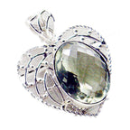 Green Amethyst Chunky American Silver Solitaire Yasmin Rope-Wire Green Pendant Jewelry