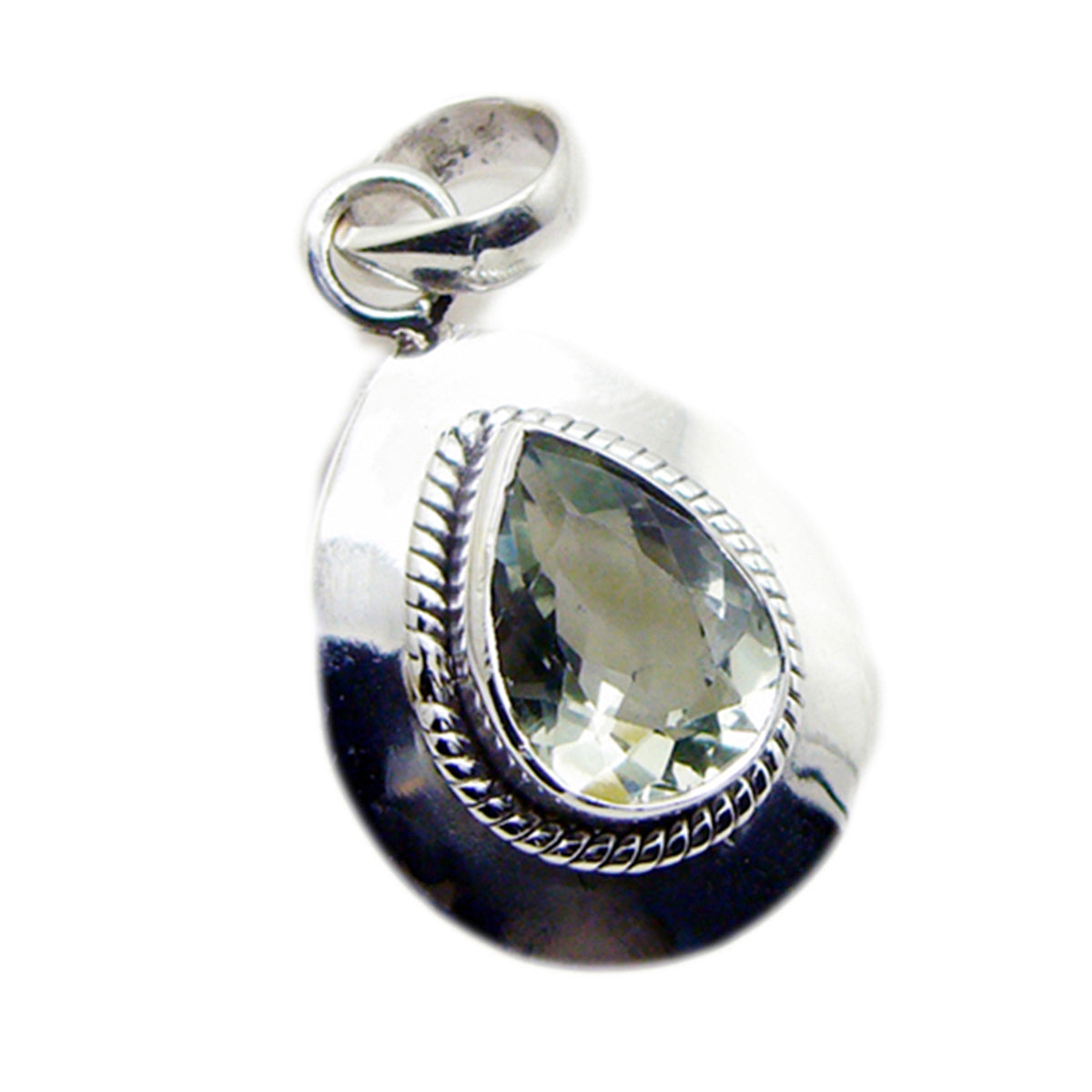 Grön Ametist Statement American 92.5 Silver Solitaire Mia Rep-Tråd Grönt Hänge Smycken Huvudsaklig produktbild