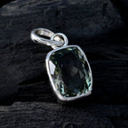 Green Amethyst Minimal Turkish 92.5 Silver Solitaire Daniela Eternity Green Pendant Jewellery