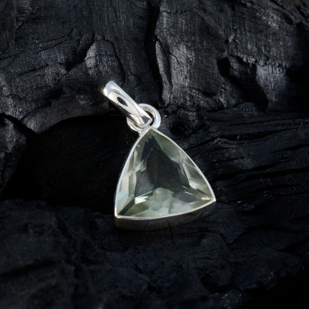 Green Amethyst Dainty Russian 925 Silver Solitaire Teresa Graceful Green Pendant Jewelry