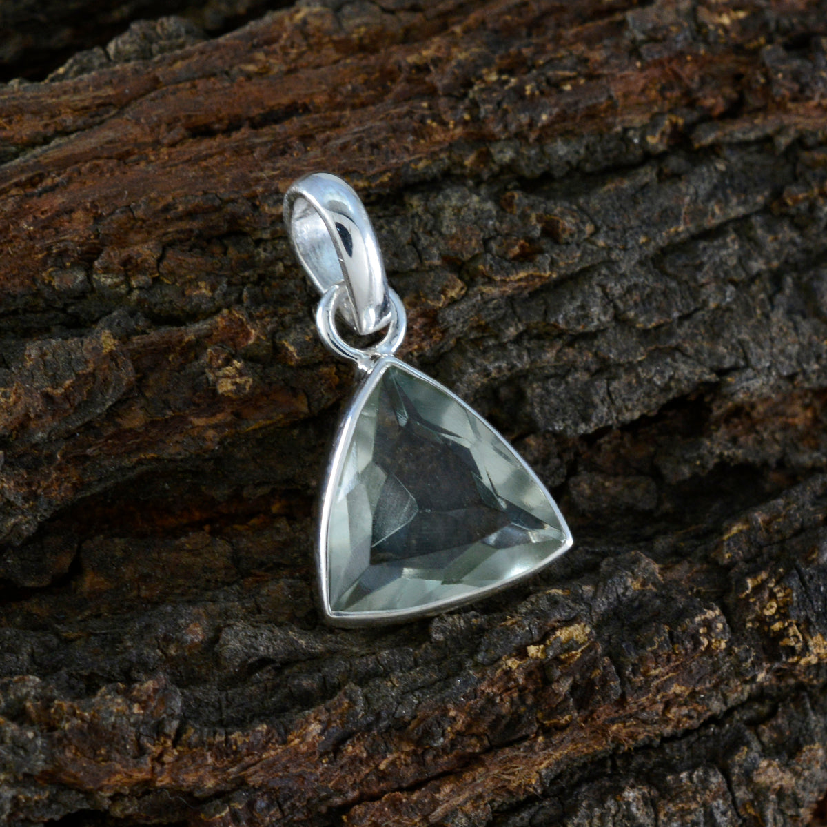 Green Amethyst Dainty Russian 925 Silver Solitaire Teresa Graceful Green Pendant Jewelry