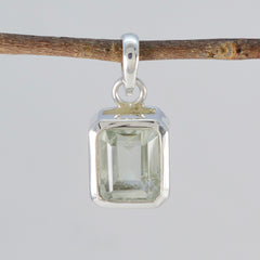 Green Amethyst Dainty German Sterling Silver Solitaire Laura Trendy Green Pendant Jewellery