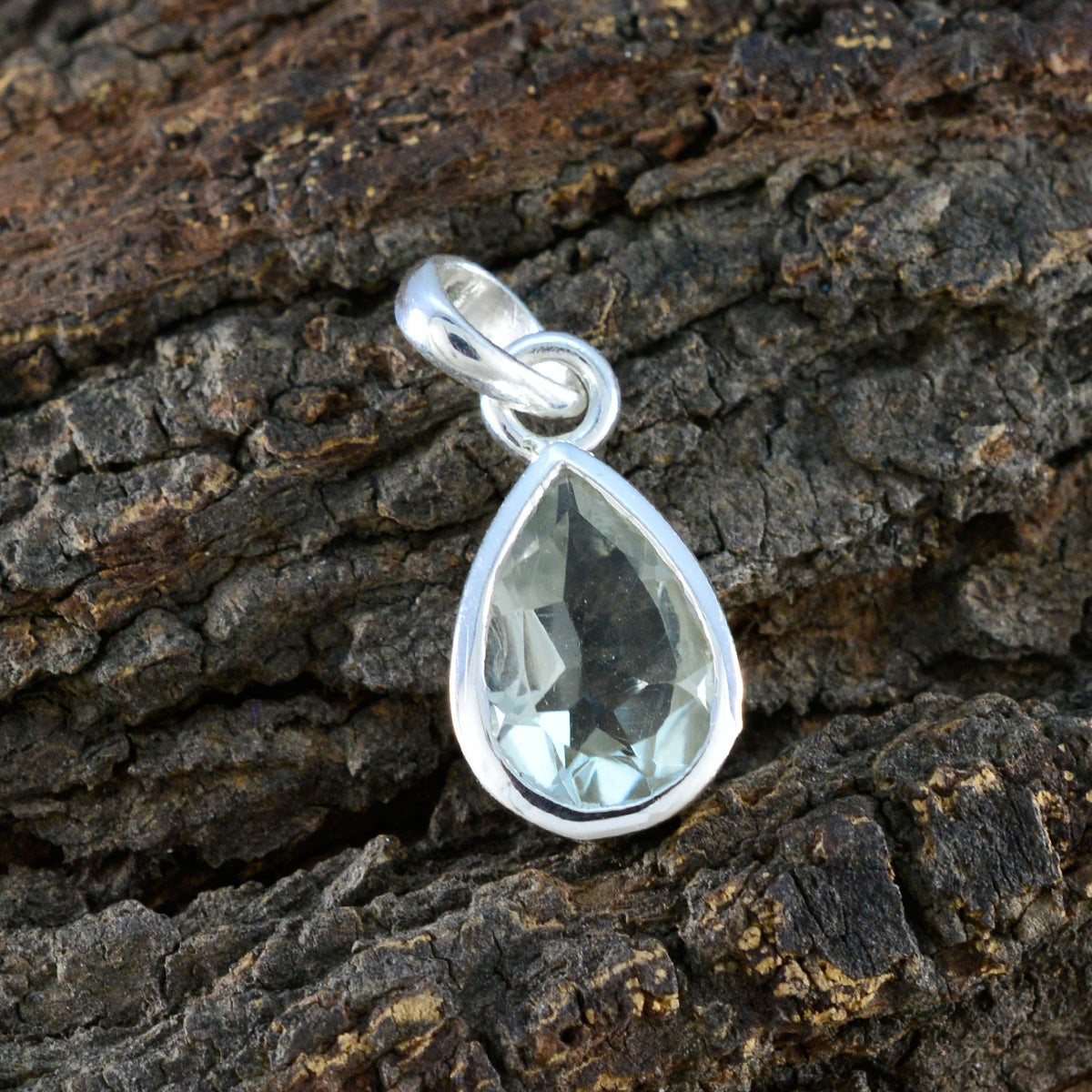 Green Amethyst Elegant Japanese Sterling Silver Solitaire Rina Bubble Green Pendant Jewellery