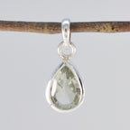 Green Amethyst Elegant Japanese Sterling Silver Solitaire Rina Bubble Green Pendant Jewellery