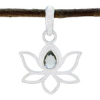 Green Amethyst Elegant Korean 925 Silver Solitaire Light Green Pendant